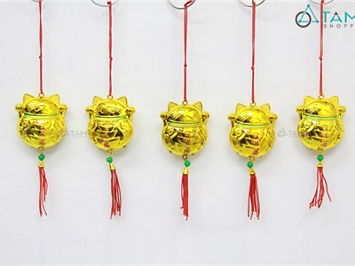 Set 5 dây mèo vàng tài lộc treo cây mai đào T-PKTMD-67